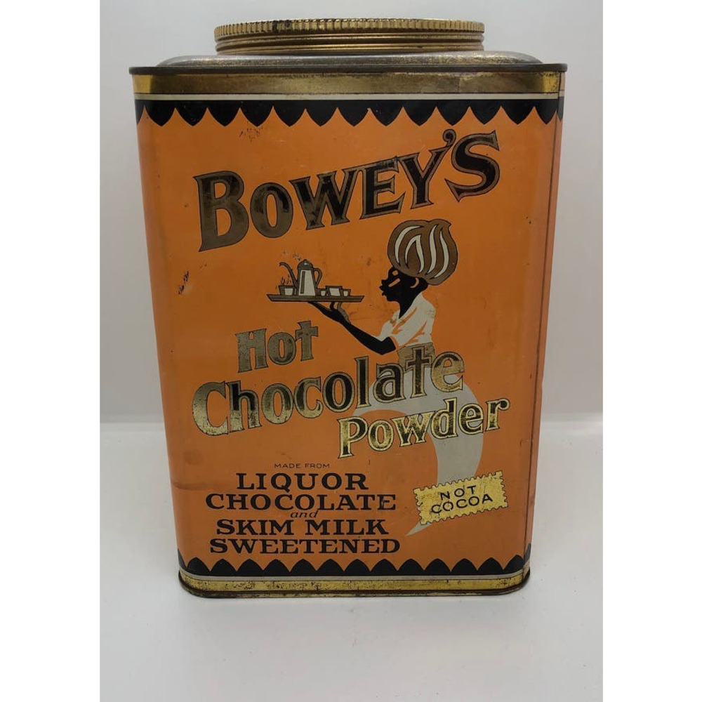 Antique Bowey's Hot Chocolate Powder tin